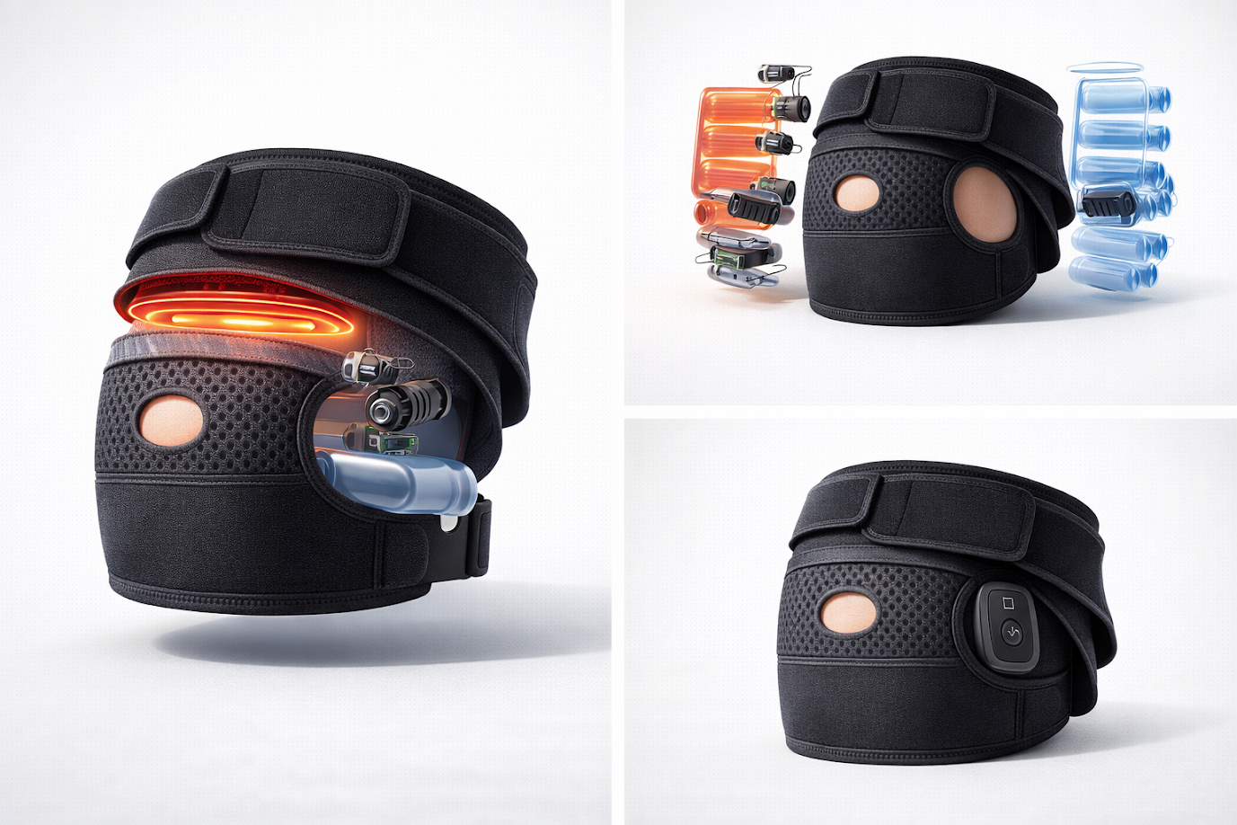 Side view of Vita Knee Relieve showcasing breathable mesh and durable construction.