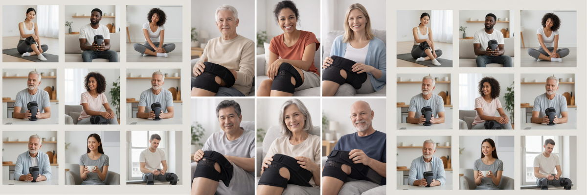 Collage of Vita Knee Relieve customer testimonials.